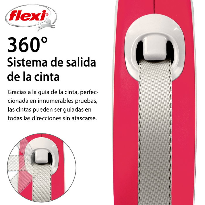 Flexi Flexi Comfort Correa Extensible de Cinta, 8m, Rojo, L Flexi Flexi Comfort Correa Extensible de Cinta, 8m, Rojo, L