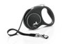 Flexi Black Design Correa extensible de cinta de 5m, Talla S, Negro