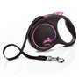 Flexi Black Design Rosa con Cinta de 5m Talla M para hasta 25kg