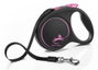 Flexi Black Design Rosa con Cinta de 5m Talla M para hasta 25kg