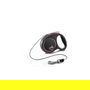 Flexi Correa de cordón Rosa 3M XS 8 kg Diseño Negro