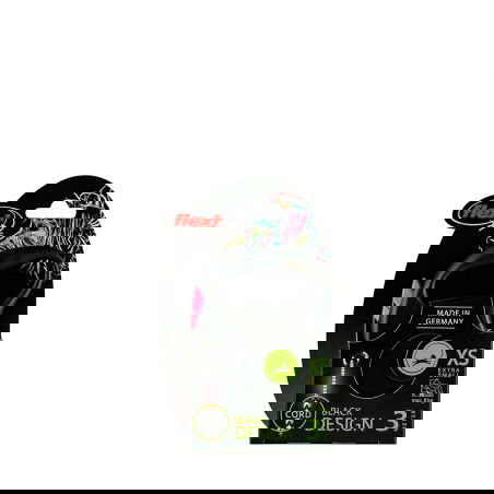 Flexi Correa de cordón Rosa 3M XS 8 kg Diseño Negro