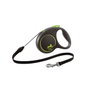 Flexi FLEXI BLACK DESIGN Correa extensible con cordón de 3m, XS, Verde