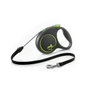 Flexi Black Design Correa Extensible de 5m, Verde, hasta 20kg