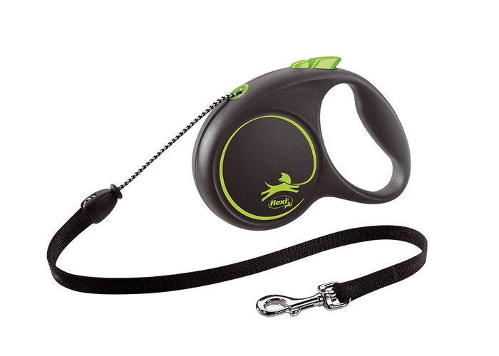 Flexi Black Design Correa Extensible de 5m Verde para hasta 20kg