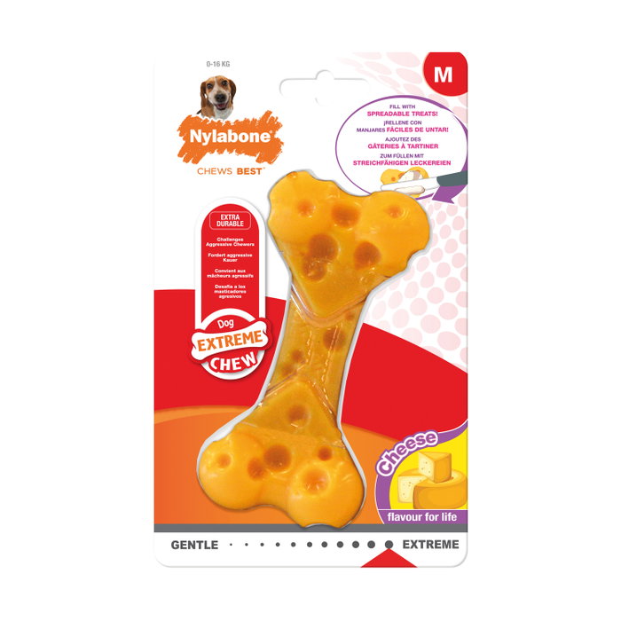 Nylabone Dura Chew Cheese Bone M (Set de 24)