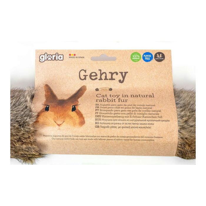 Gloria Cojín Grande de Piel de Conejo para Gato 40 cm Fabricado en España Natural y Sostenible