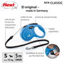 Flexi Classic Cordon Correa Extensible Azul 5m para hasta 12kg