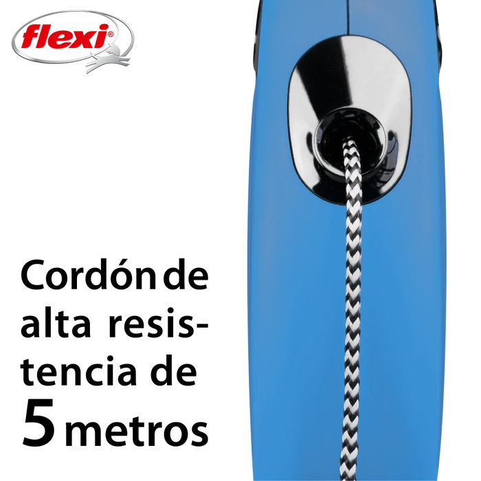 Flexi Classic Cordon Correa Extensible Azul 5m para hasta 12kg