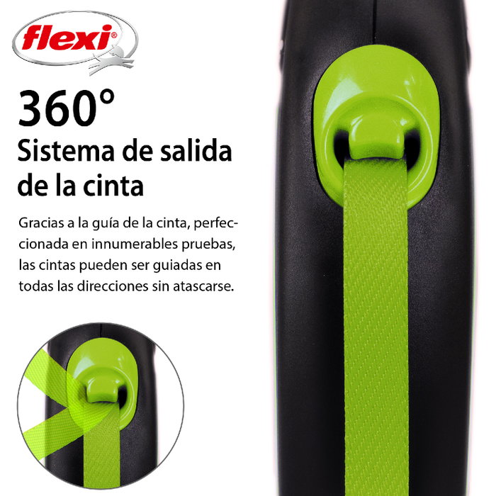 Flexi Correa New Neon S Verde Neón 5m (Set de 12)
