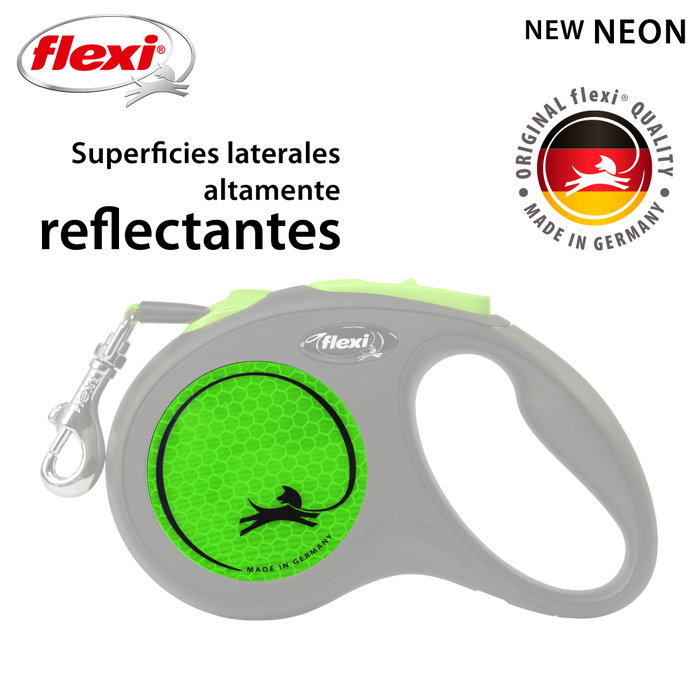 Flexi Correa New Neon S Verde Neón 5m (Set de 12)