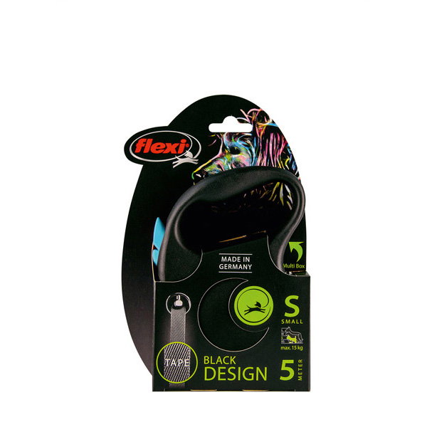 Flexi Black Design Azul con Cinta de 5m Talla S
