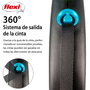 Flexi Black Design Azul con Cinta de 5m Talla S hasta 15kg