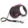 Flexi Black Design Correa Extensible de Cinta, 5m, Rosa, Talla S