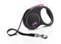 Flexi Black Design Correa Extensible de Cinta, 5m, Rosa, Talla S