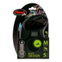Flexi Black Design Correa Extensible con Cinta Azul, 5m, Talla M