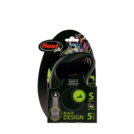Flexi Flexi-Black Correa de Cinta de 5 m, Capacidad 15 kg, Cinta Verde, Sistema Guía sin Atascos, Ampliable con Multi Box, Compatible con Iluminación LED Negro Flexi Flexi-Black Correa de Cinta de 5 m, Capacidad 15 kg, Cinta Verde, Sistema Guía sin Atascos, Ampliable con Multi Box, Compatible con Iluminación LED Negro