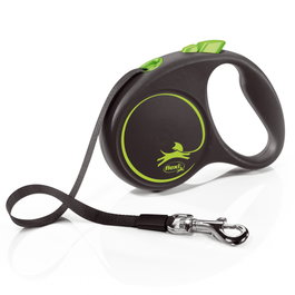 Flexi FLEXI BLACK DESIGN Correa extensible de cinta 5m Verde