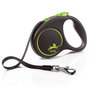 Flexi FLEXI BLACK DESIGN Correa extensible de cinta 5m Verde