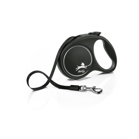 Flexi Correa de Cinta Flexi-Black 5m, 25 kg, Sistema Guía Sin Atascos, Ampliable con Multi Box y Compatible con Iluminación LED Flexi Correa de Cinta Flexi-Black 5m, 25 kg, Sistema Guía Sin Atascos, Ampliable con Multi Box y Compatible con Iluminación LED
