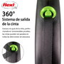 Flexi FLEXI BLACK DESIGN Correa extensible de cinta, 5m, Verde, hasta 25kg