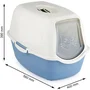 Rotho Mypet Casa de Baño Azul y Blanco (PP reciclado) - 56 x 40 x 39 cm