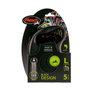 Flexi Black Design Correa de Cinta 5m Negro Talla L