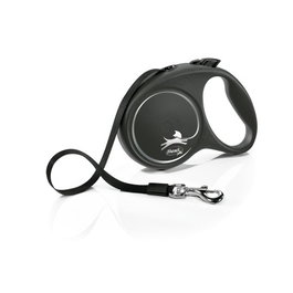 Flexi - Correa de Cinta 5 Metros Negro, 50 kg de Capacidad, Sistema Guía para Extensión Sin Atascos, Compatible Multi Box e Iluminación LED