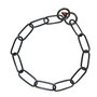 Hs Sprenger Collar de Eslabón Largo Negro 4 mm x 76 cm
