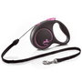 Flexi Black Design Correa Extensible Rosa con Cordón de 5m Talla S hasta 12kg