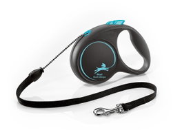Flexi Black Design Azul con Cordón de 5m Talla M hasta 20kg