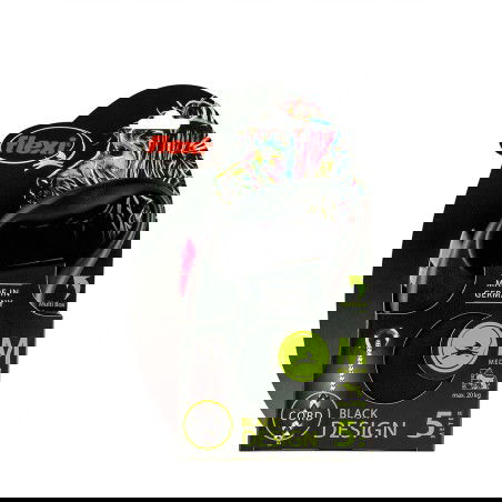 Flexi Correa de Cordón Extensible para Perros, 5 m, Color Rosa y Negro, Resistencia 20 kg, Ampliable con Multi Box, Compatible con Iluminación LED