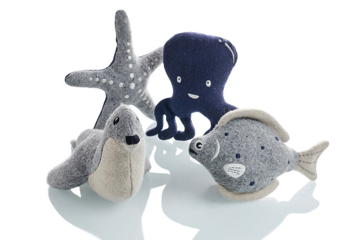 Hunter Juguete Para Perro Foca M Peluche 100% Reciclado Suave Sin Sonido GREY