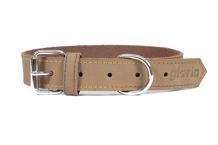 Gloria Collar Oasis 70 cm X 30 mm Blanco Piel Nobuck Doble Capa Costura Reforzada