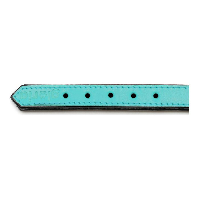 Gloria Collar de Piel Acolchado Turquesa 35cm x 15mm