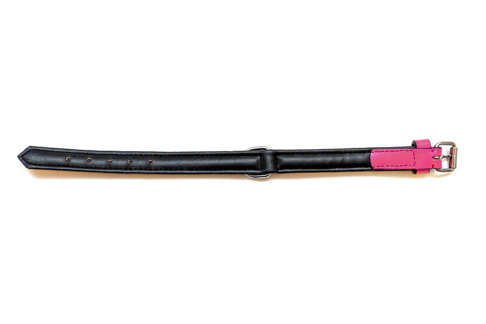 Gloria Collar Piel Acolchado Fuxia 45 cm X 20 mm