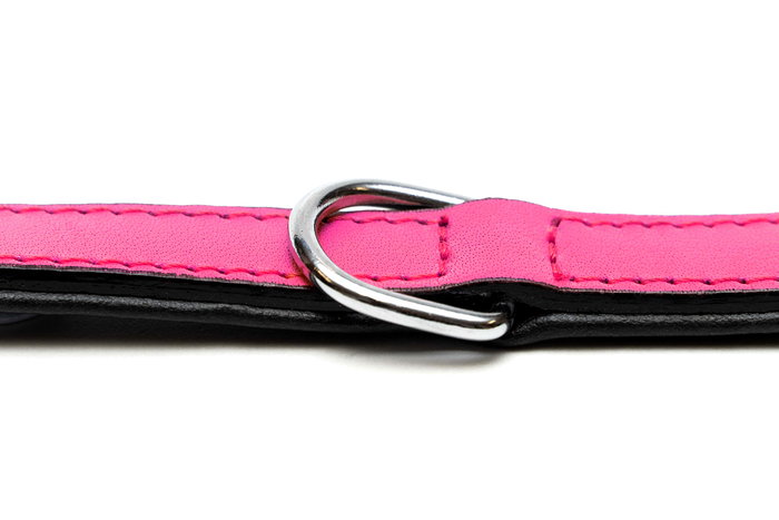 Gloria Collar Piel Acolchado Fuxia 45 cm X 20 mm