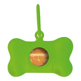 United Pets Bon Ton Neon Dispensador de Bolsas para Heces Verde 8*4.2H*5 cm con Rollo de 10 Bolsas Biodegradables