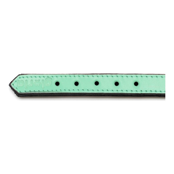 Gloria Collar Piel Acolchado Verde 40cm x 20mm