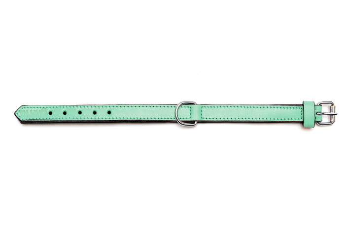 Gloria Collar Piel Acolchado Verde 40 cm X 20 mm