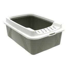 Rotho Mypet Bandeja para Gatos Eco Blanco Cappuccino Entrada Amplia Razas Grandes