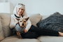 Hunter Perro Pullover Malmö Jersey Tejido 30 cm Gris