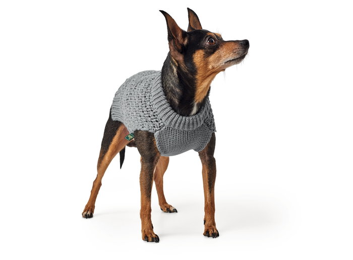 Hunter Pullover para Perro Malmö 35 cm Gris Jersey Tejido Punto Acrílico Caliente