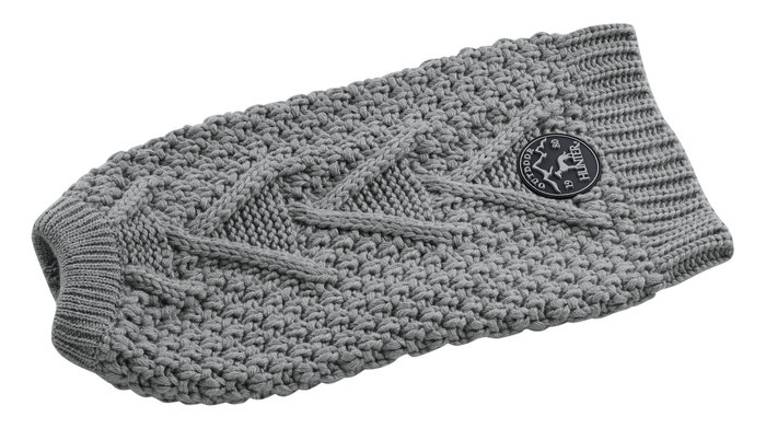 Hunter Pullover para Perro Malmö 35 cm Gris Jersey Tejido Punto Acrílico Caliente
