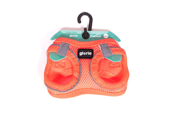Arnés para Perro Gloria Air Mesh Trek Star Ajustable Naranja Talla XXXS (18-20 cm) Arnés para Perro Gloria Air Mesh Trek Star Ajustable Naranja Talla XXXS (18-20 cm)
