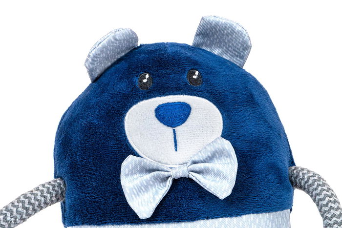 Gloria Pumba Peluche para Perros con Cuerdas y Sonido. Juguete Resistente y Suave con Costuras Reforzadas - Color Azul
