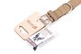 Gloria Collar para Perro Oasis 45 cm X 18 mm Blanco Piel Nobuck Doble Capa Costura Reforzada