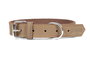 Gloria Collar para Perro Oasis 45 cm X 18 mm Blanco Piel Nobuck Doble Capa Costura Reforzada