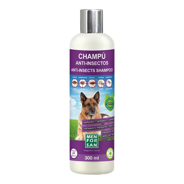 Champú para mascotas Menforsan 300 ml Repelente de insectos Perro Champú para mascotas Menforsan 300 ml Repelente de insectos Perro