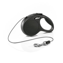 Flexi Classic Correa Extensible para Gatos, 3m, Negro